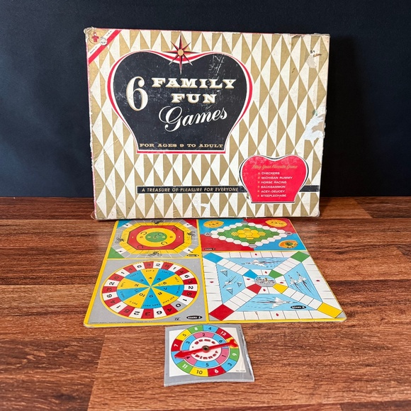 Vintage Board Game - 6 Family Fun Games - Picture 6 of 13